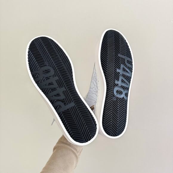 P448 Palm High Top Lace Up Round Toe Sneakers White/Gold 37 - Picture 7 of 10